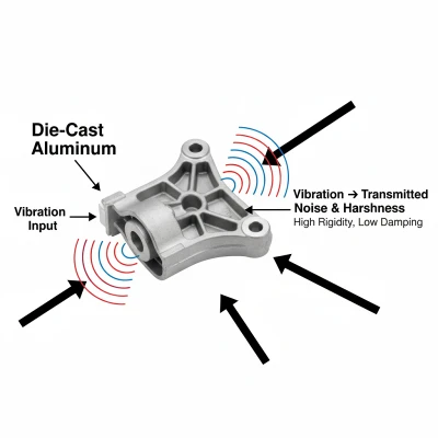 Vibration being transmitted through metal Vibration being transmitted through metal
