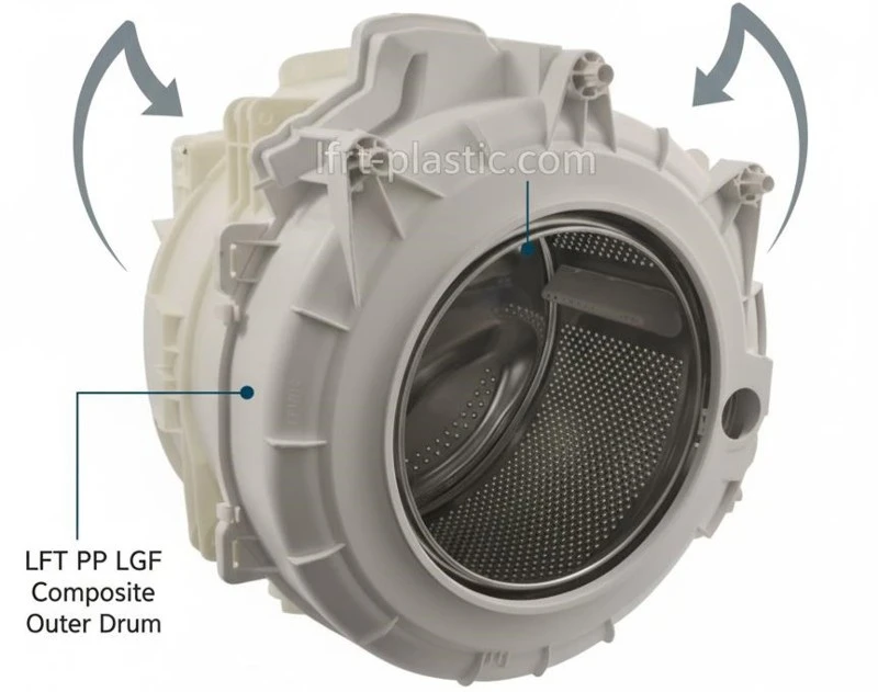 Washing machine inner drums molded from LFT-G PP Washing machine inner drums molded from LFT-G PP
